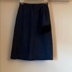 Dark navy wool skirt